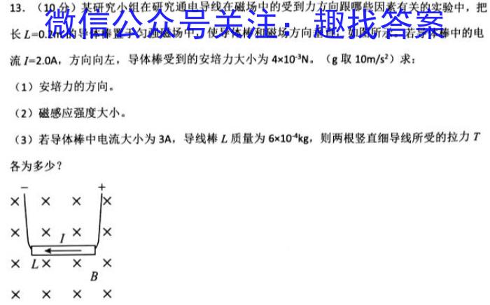 “天一大联考·安徽卓越县中联盟” 2022-2023学年(下)高二年级阶段性测试(期中)f物理