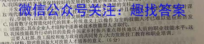 江西省2023年初中学业水平考试适应性试卷（四）语文