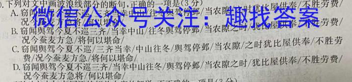 2023年湖南大联考高三年级5月联考（23-467C）语文