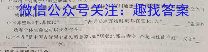 安徽省2023年第六次中考模拟考试练习语文