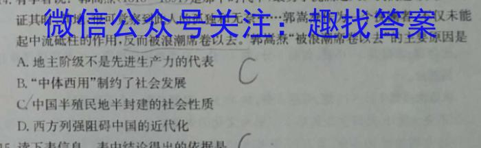 2023年普通高等学校招生全国统一考试专家猜题卷(二)历史