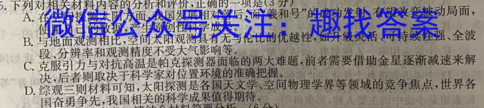 2023年曲靖市民族中学高一下学期期中考试(23575A)语文