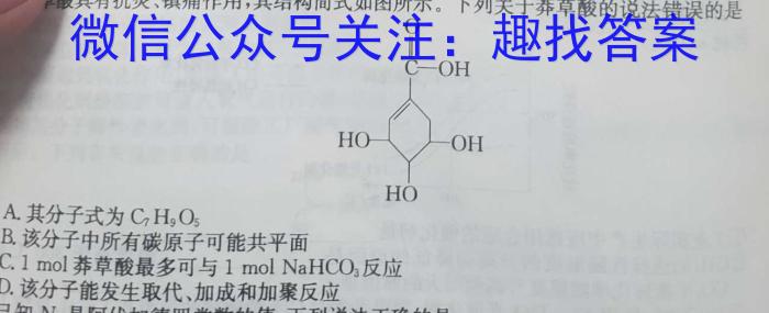 2025届湖南大联考高一年级4月联考化学