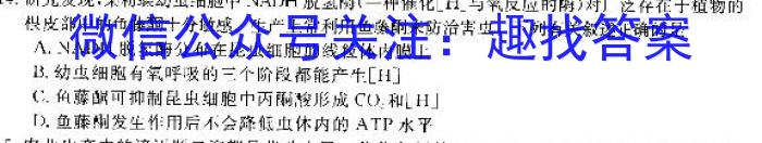 2023年普通高等学校招生全国统一考试 23·高考样卷一-Y生物
