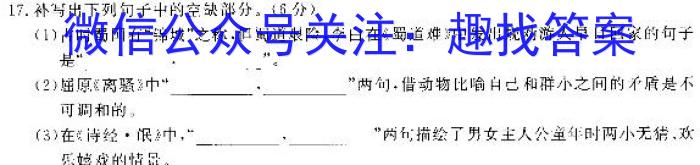 皖智教育 安徽第一卷·2023年八年级学业水平考试信息交流试卷(六)语文