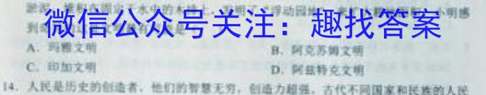 2023年江西省高二年级联合调研考试（5月）历史