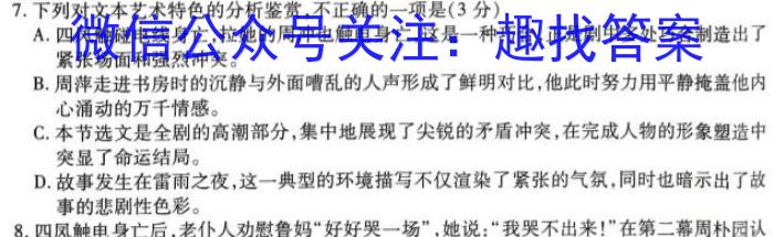 2023届陕西省第九次模拟考试语文