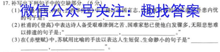 河北省2023届高三学生全过程纵向评价(四)4语文