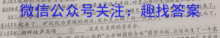 河南省2023年春期高中一年级期中质量评估语文