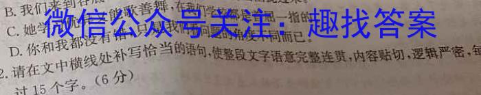 河北省六校联盟高二年级联考(2023.04)语文