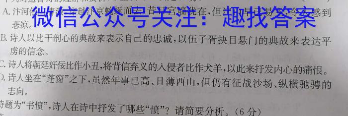 皖智教育·省城名校2023年中考最后三模（三）语文