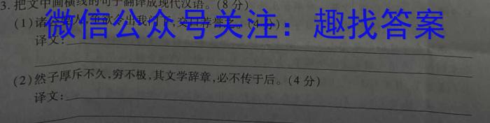 铜陵市2023年新课标老高考高三模拟考试语文