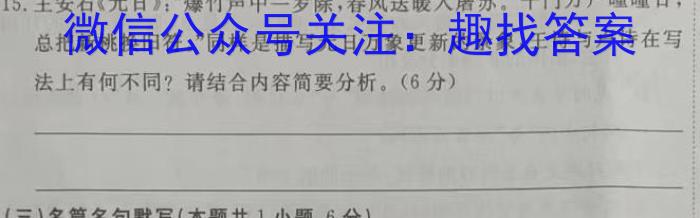 “天一大联考·安徽卓越县中联盟” 2022-2023学年(下)高二年级阶段性测试(期中)语文