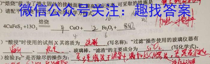 九师联盟2022~2023学年高三押题信息卷(老高考)(一)化学