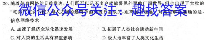 安徽省C20教育联盟2023年九年级第二次学业水平检测历史试卷