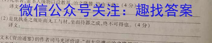 T2·2023年陕西省初中学业水平考试模拟试卷语文