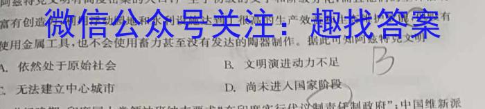 山西省2023年最新中考模拟训练试题（九）SHX历史