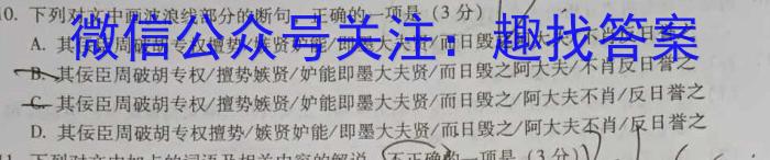 2023年江西学业水平考试模拟卷（CC2）语文