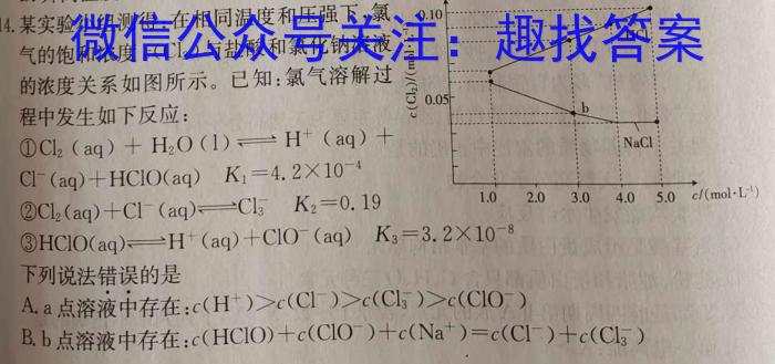 江西省2023年初中学业水平练习（二）化学