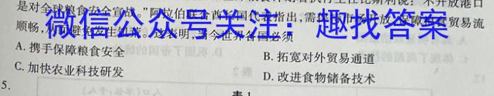 衡水金卷广东省2023届高三年级4月份大联考历史