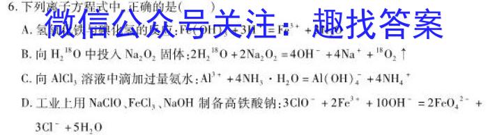 2022~2023学年高二下学期期中联合考试(23-411B)化学