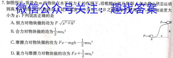 2023年云南大联考4月高一期中考试（23-412A）q物理