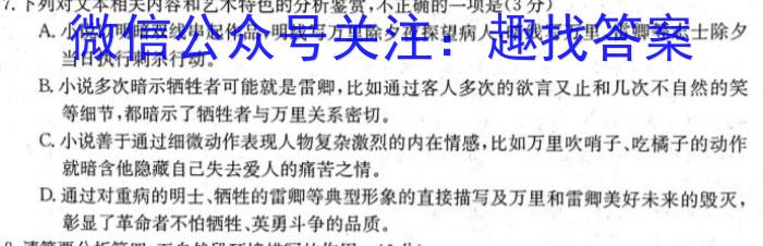 2024-2023学年湛江市区域高二联考(23-501B)语文