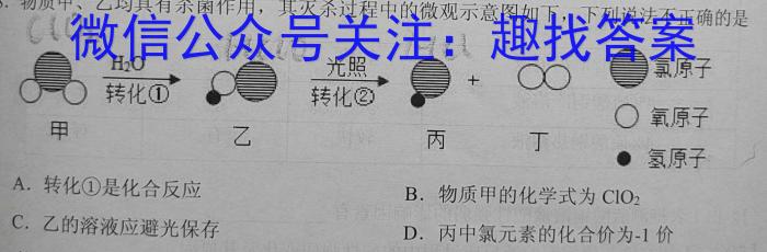 2023年4月湖湘教育三新探索协作体高一期中联考化学