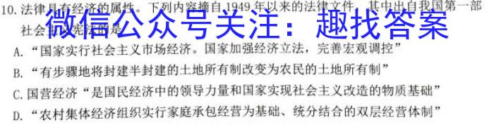 师大名师金卷2023年陕西省初中学业水平考试（三）历史