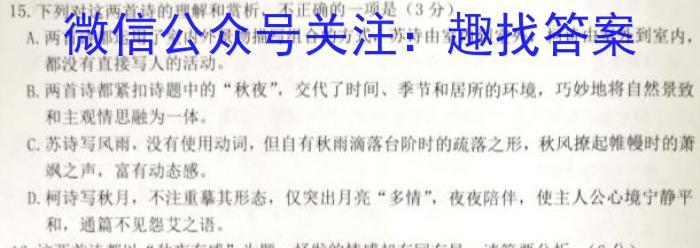 江西省2022-2023学年度初三模拟巩固训练（二）语文