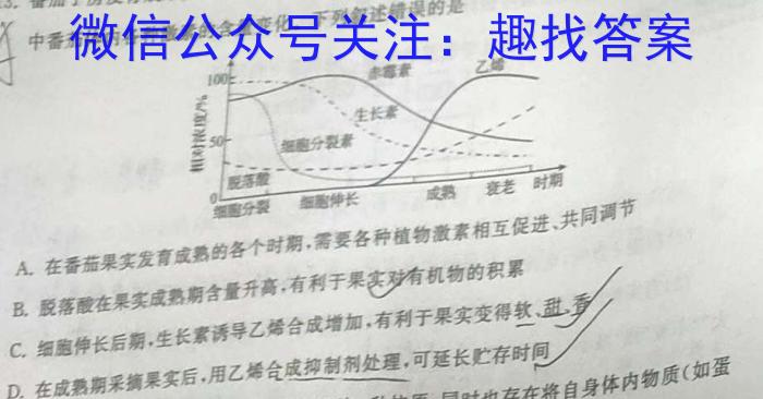 皖智教育 安徽第一卷·2023年八年级学业水平考试信息交流试卷(二)生物