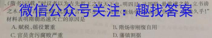 桂柳文化2023届高三桂柳鸿图信息冲刺金卷6历史