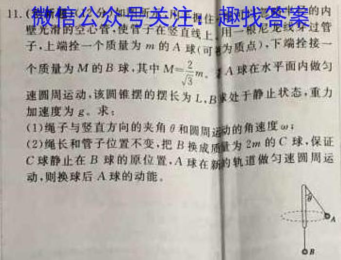 2023届陕西省第九次模拟考试物理.