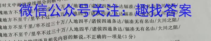 新疆2023年高考素养调研第三次模拟考试(问卷)语文