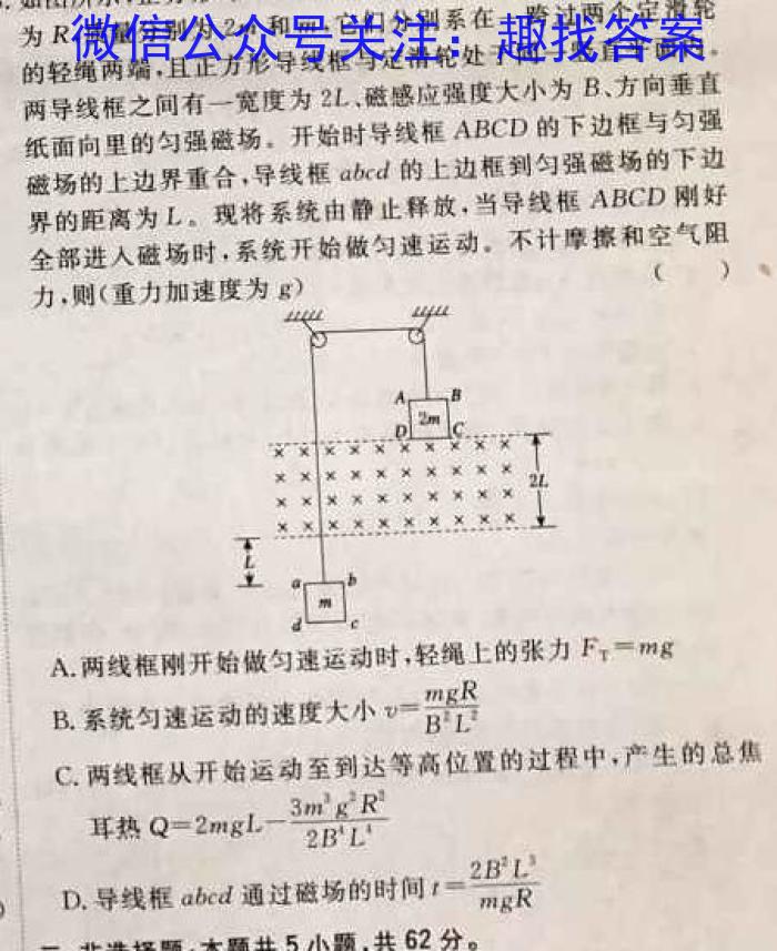 2023年辽宁省普通高等学校招生选择性考试模拟试题（二）.物理