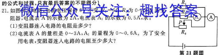 广西国品文化-桂柳金卷 2023年普通高等学校招生全国统一考试(仿真卷)l物理