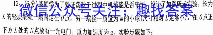 木牍&老庄大联考2023年4月安徽中考名校信息联考卷.物理