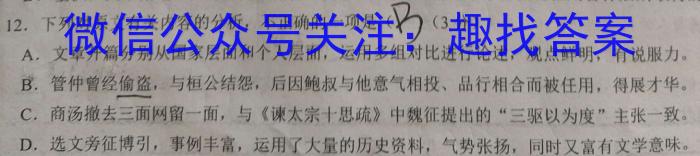 天一大联考 2023届高三年级第三次模拟考试语文