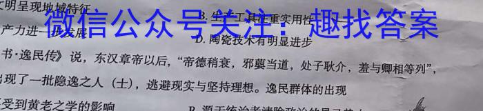 龙岩市2023年高中毕业班第三次教学质量检测历史