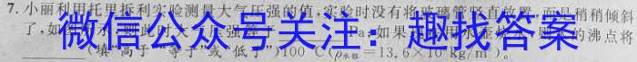 2023年山西省初中学业水平测试联考试卷(一)z物理