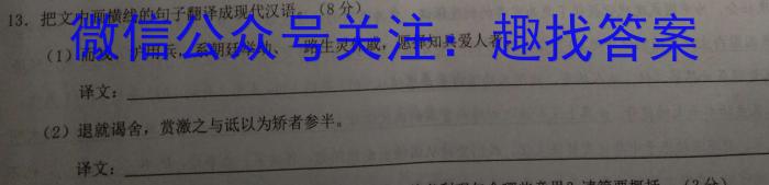 2023年湖南省普通高中学业水平考试仿真试卷(合格性考试)(第二次考试)语文