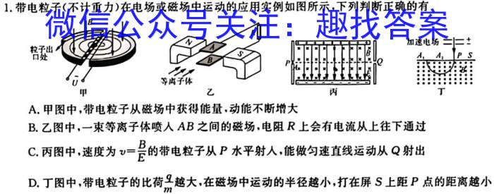 2022-023下学年非凡吉创高三TOP二十名校四月冲刺卷2物理`