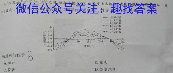 2023届衡中同卷押题卷 全国卷(三)地理.