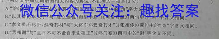 衡水金卷 2022-2023学年度下学期高二年级三调考试(新教材·月考卷)语文