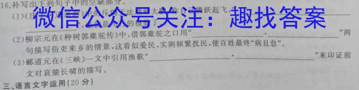 重庆三诊主城区科教院康德卷高三5月联考语文