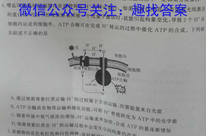 皖智教育·省城名校2023年中考最后三模（二）生物