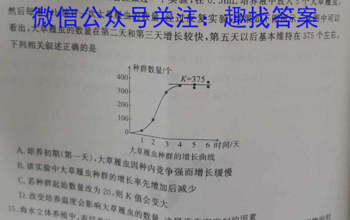 安徽省2022-2023学年度八年级阶段诊断【PGZX F-AH（七）】生物