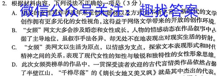 2023年安徽省初中毕业学业考试模拟仿真试卷(二)语文