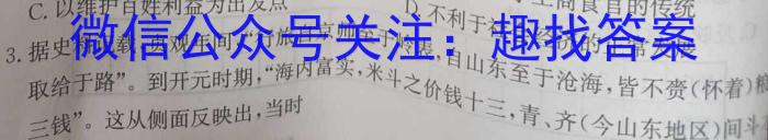 安徽省2024届八年级第七次阶段性测试(R-PGZX G AH)历史