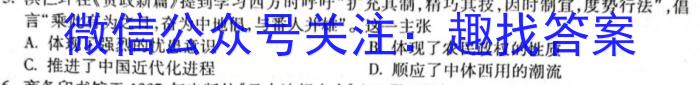 九师联盟 2022-2023学年高三5月高考仿真模拟(X/L)政治试卷d答案